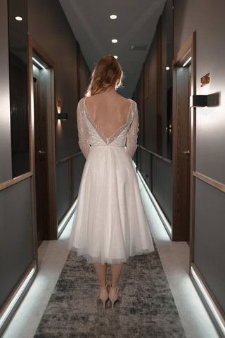 Open Back Wedding Dress Tirion Midi - Olivia Bottega