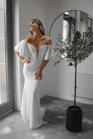 Sparkly Mermaid Wedding Dress Fly - Olivia Bottega