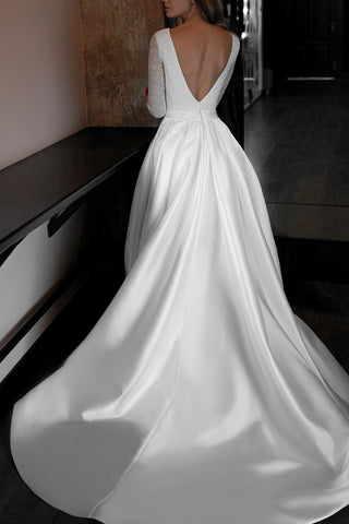 A-line Mikado Wedding Dress Koussindy - Olivia Bottega