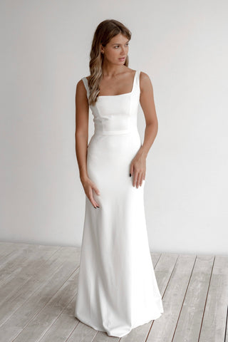 Crepe Wedding Dress Jessica - Olivia Bottega