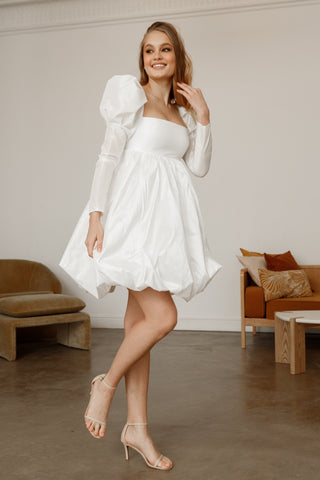 Short Taffeta Wedding Dress Mariell - Olivia Bottega