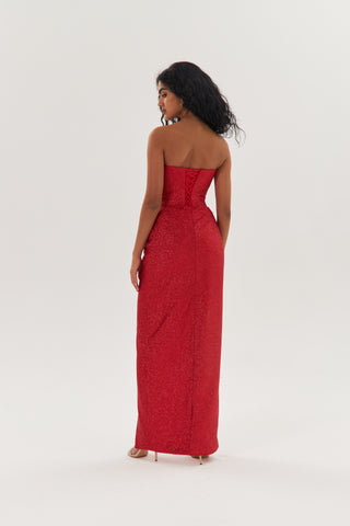 Red Sparkly Cocktail Dress Madonna - Olivia Bottega