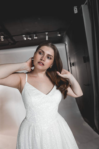 Plus size glitter wedding dress Heist - oliviabottega