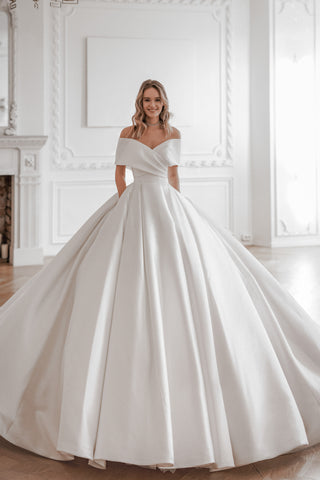 Classic Satin Ball Gown Protea - Olivia Bottega