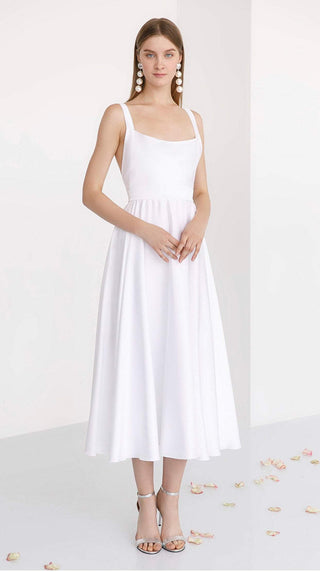 Satin midi wedding dress Elli Midi - oliviabottega