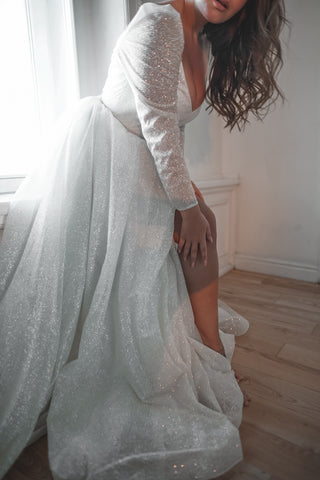 Plus Size Sparkly Wedding Dress Miranda - Olivia Bottega