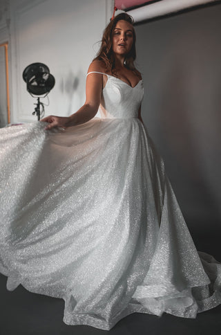 Plus Size Glitter Wedding Dress Heist - Olivia Bottega