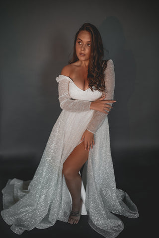 Plus Size Sparkly Wedding Dress Miranda - Olivia Bottega