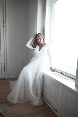 Plus Size Organza Wedding Dress Tayra - Olivia Bottega